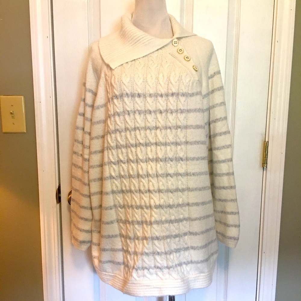 Croft & Barrow split cowl neck sweater sz 3X. Fall / Winter. Casual or dress.